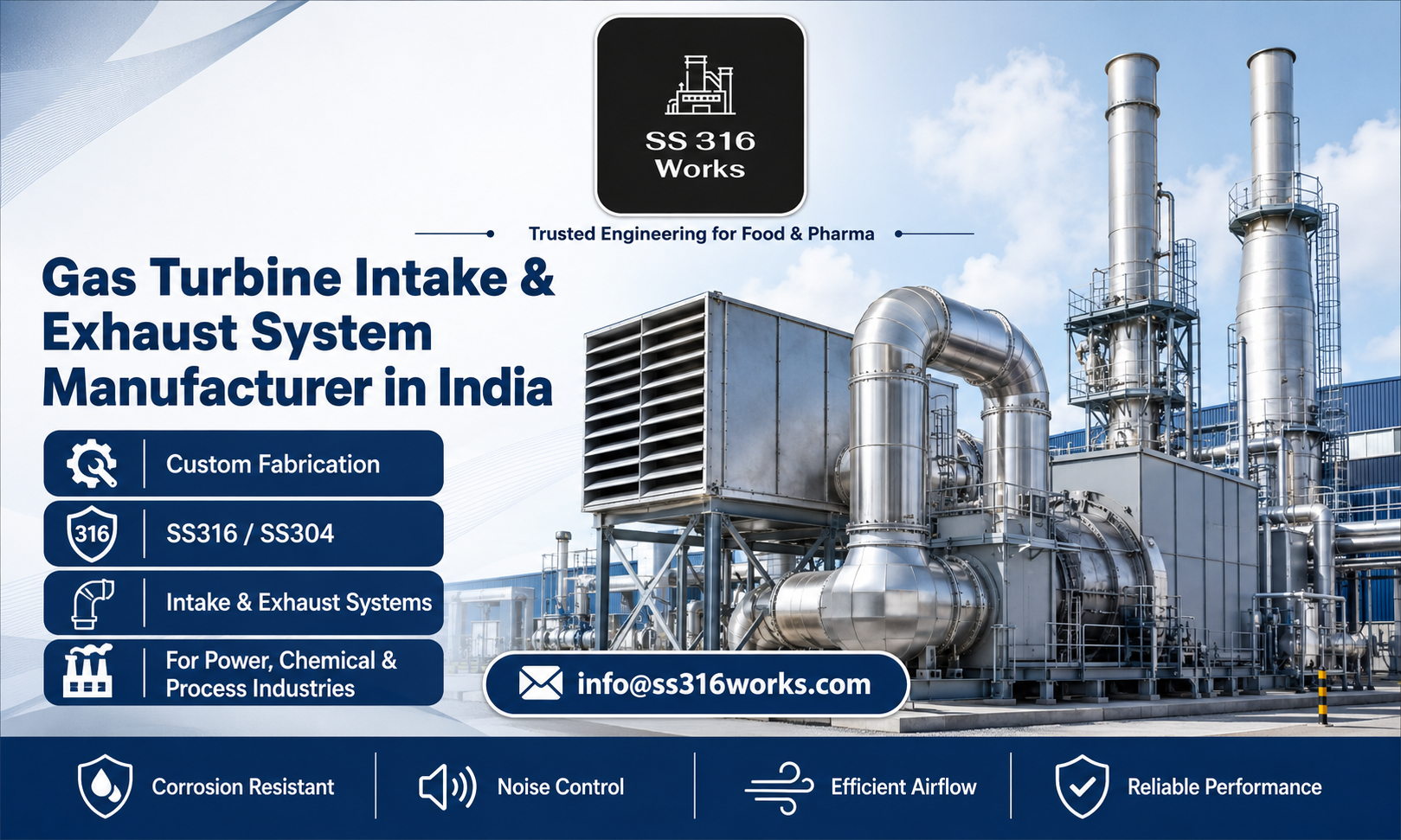 Gas Turbine Intake & Exhaust System Manufacturer in India